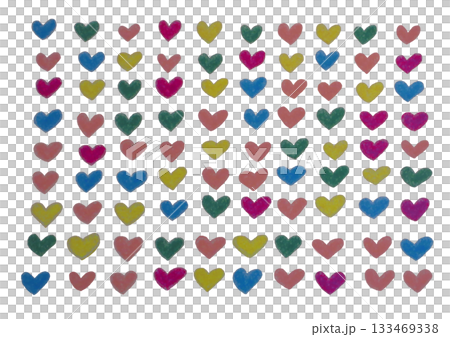Colorful heart material set Colorful heart material set 133469338