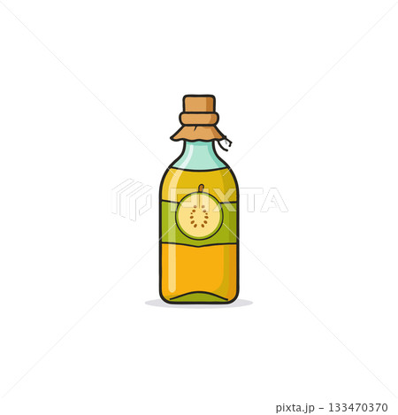 A bottle of flavorful pear nectar a delicious and refreshing beverage that quenches your thirst in 133470370