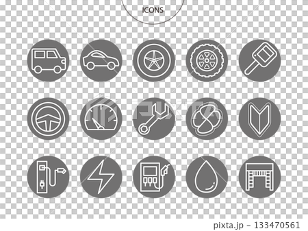 Car automobile icon pictogram vector illustration set 133470561