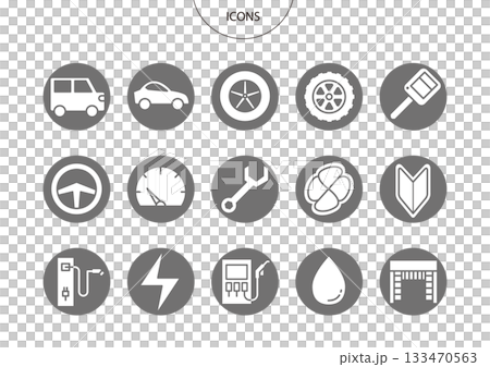 汽車圖示象形圖向量圖集 133470563