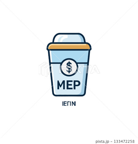 Conceptualizing financial value represented in a stylized blue container symbolizing modern Conceptualizing financial value represented in a stylized blue container symbolizing modern 133472258