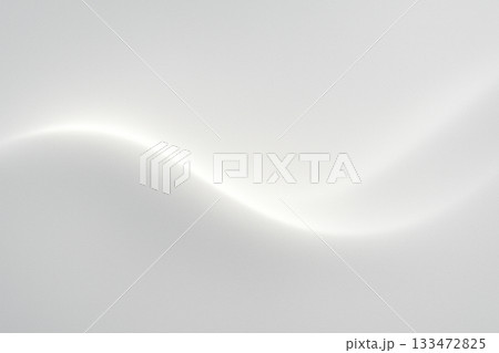 白い光が波線状に流れるアイスグレーの上質背景テクスチャ 133472825