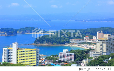和歌山県 白浜町 平草原展望台から見る白浜の風景 133473031