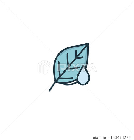Delicate leaf with a pristine water droplet symbolizes ecological purity and environmental Delicate leaf with a pristine water droplet symbolizes ecological purity and environmental 133473275