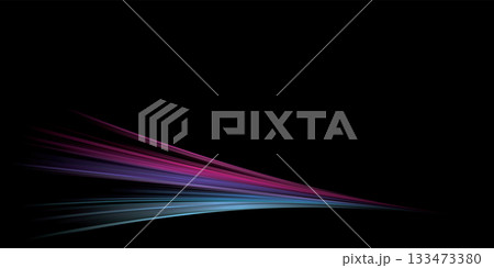 Abstract colorful high speed neon light on black background graphic illustration have blank space. Abstract colorful high speed neon light on black background graphic illustration have blank space. 133473380