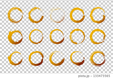 筆丸 筆文字 和風 年賀状 セット 金 133473565