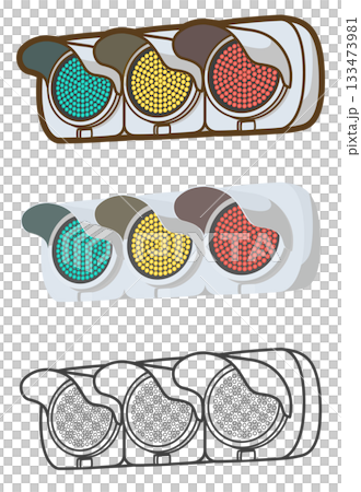 LED式交通信号機（全点灯） 133473981