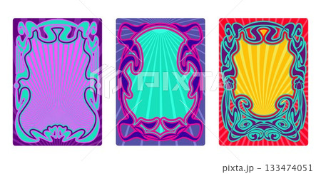 Art nouveau ornament frames 133474051