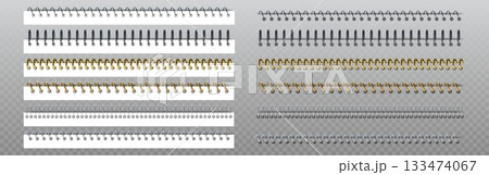Spiral ring binder elements with metallic coils 133474067