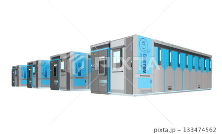 Metallic energy storage system or battery container unit isolated 133474562