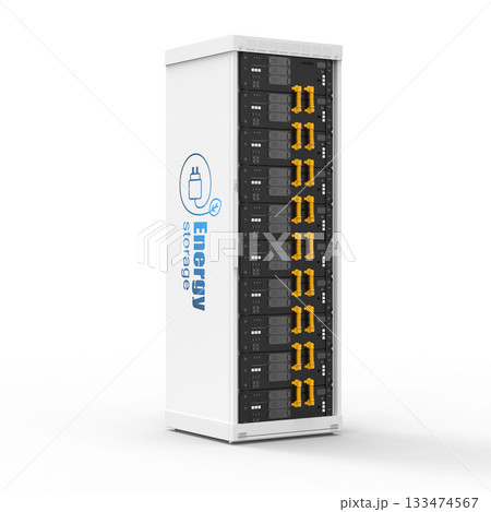 White energy storage system with battery container units inside White energy storage system with battery container units inside 133474567