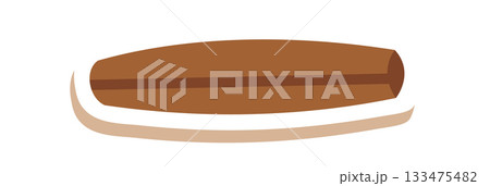 Flat brown cinnamon kraft sticker label for party decor. Brown ornament patch for a party gift or box, perfect as unique kraft ornament special decoration or event. Flat brown cinnamon kraft sticker label for party decor. Brown ornament patch for a party gift or box, perfect as unique kraft ornament special decoration or event. 133475482