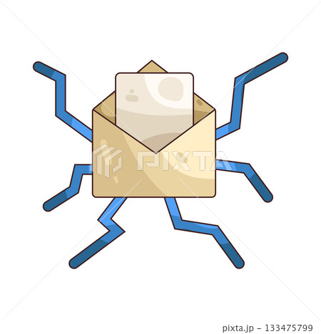illustration of Email spam 133475799