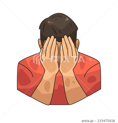 illustration of anxiety illustration of anxiety 133475816