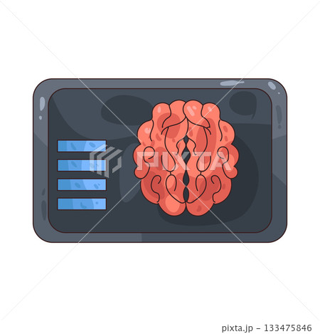 illustration of Brain Scan illustration of Brain Scan 133475846