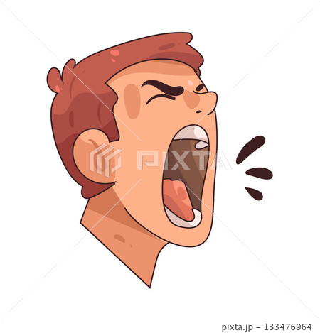 illustration of Shouting illustration of Shouting 133476964