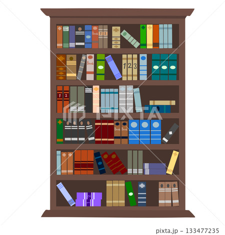 本が入った本棚 133477235