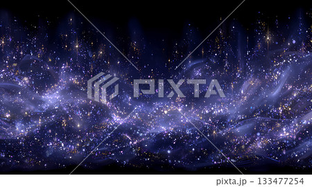 金色の輝きが舞う深夜の星空 金色の輝きが舞う深夜の星空 133477254
