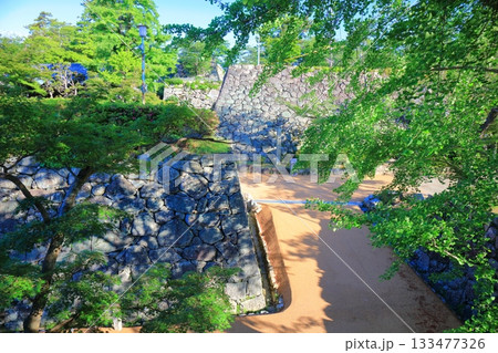 【三重県】晴天の松阪城址(殿町公園) 【三重県】晴天の松阪城址(殿町公園) 133477326