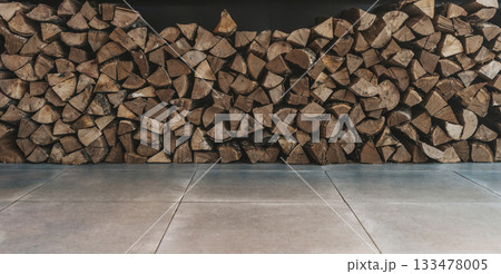 Stacked Firewood Texture wooden background Stacked Firewood Texture wooden background 133478005