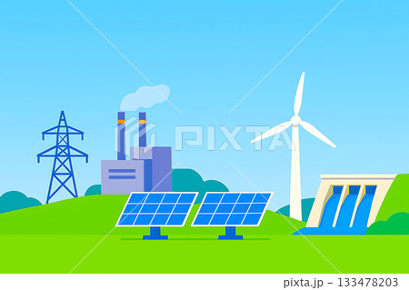 電力・発電イメージ 133478203