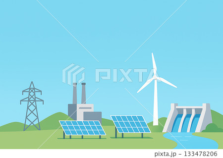 電力・発電イメージ 133478206