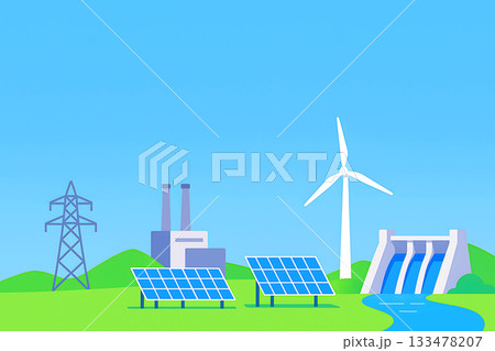 電力・発電イメージ 133478207