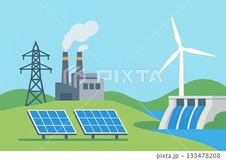 電力・発電イメージ 133478208