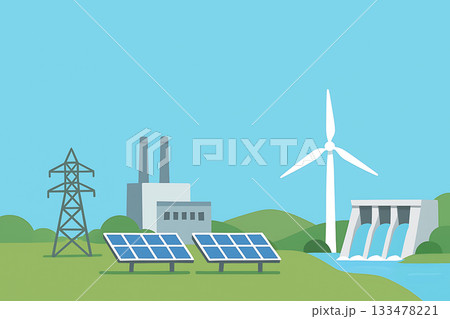 電力・発電イメージ 133478221