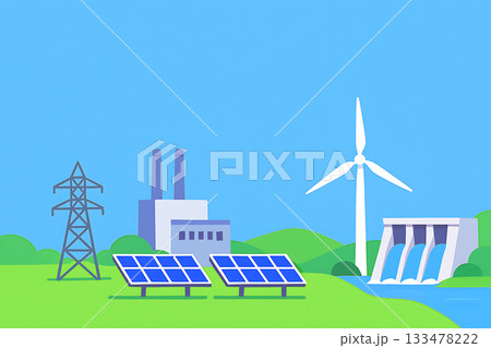 電力・発電イメージ 133478222