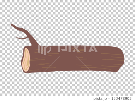 Forest log bench illustration 133478903