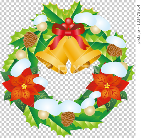 Gorgeous and traditional Christmas wreath Christmas decoration frame material Gorgeous and traditional Christmas wreath Christmas decoration frame material 133478914