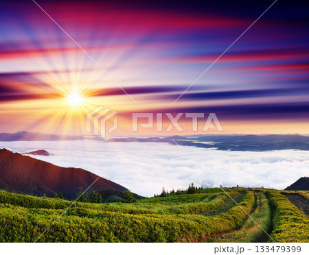 morning in mountains morning in mountains 133479399