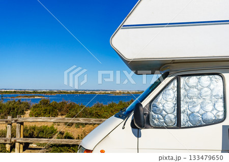 Camper with thermal screen blind 133479650