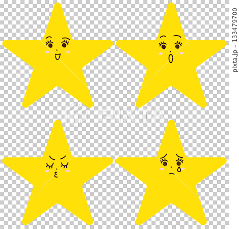 表情いろいろの星キャラクターセット 表情いろいろの星キャラクターセット 133479700