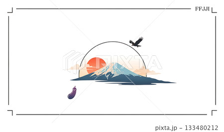 現代風に表現した日本の吉祥 133480212