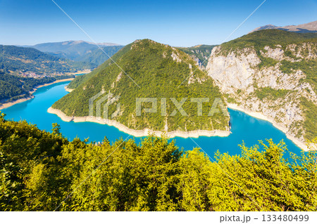 The Piva river in Montenegro 133480499