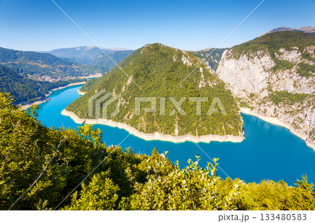 The Piva river in Montenegro 133480583