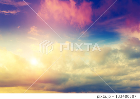sunset sky sunset sky 133480587