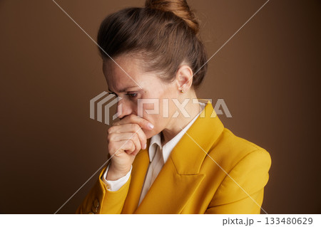Worried Businesswoman Pondering a Difficult Decision Worried Businesswoman Pondering a Difficult Decision 133480629