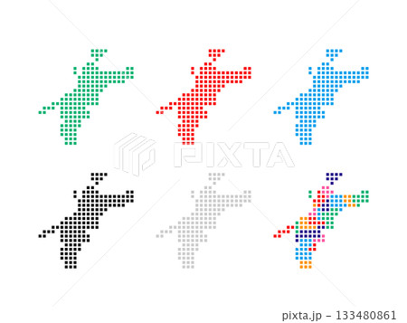 ドット絵の地図_愛媛県_角ドット-02 ドット絵の地図_愛媛県_角ドット-02 133480861
