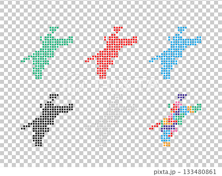 ドット絵の地図_愛媛県_角ドット-02 ドット絵の地図_愛媛県_角ドット-02 133480861