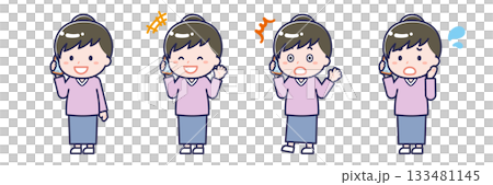 A "plain-clothed adult" woman using a smartphone A "plain-clothed adult" woman using a smartphone 133481145