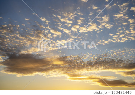 夕焼け 夕暮れ 夕方 秋 空 晴れ 11月 【神奈川県】 133481449
