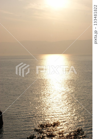 Golden water of Lake Baikal. Mystical Olkhon Island.. 133481822