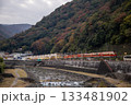 紅葉を背にロマンスカー(GSE)が出発する 133481902