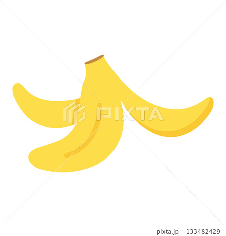 Illustration of a Banana Peel Illustration of a Banana Peel 133482429