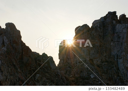 Rocky coast of Olkhon Island. 133482489