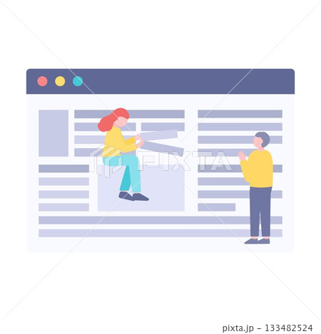 ウェブ訪問者のイラスト 133482524