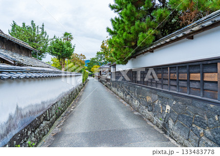 山口県萩市 城城城下町の町並み 山口県萩市 城城城下町の町並み 133483778